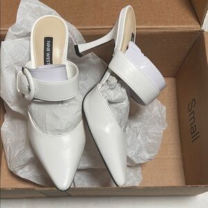 Nine West White Pointed Toe Heels